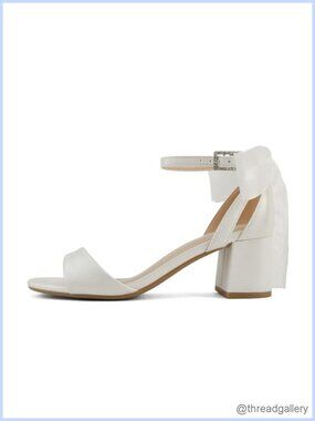 Women's Ankle Strap Low Block Heel Bridal Dress Sandals Everly